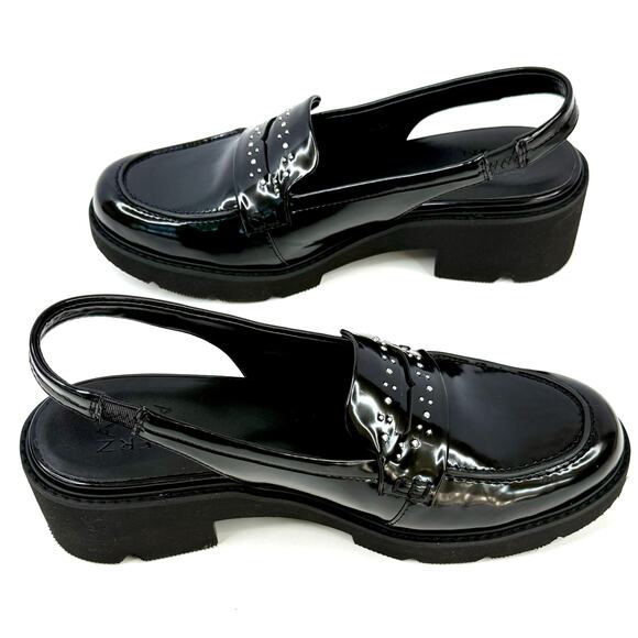 DARRY LUG SOLE SLINGBACK LOAFERS BLACK SIZE 9M NWT AND BOX - Picture 5 of 9